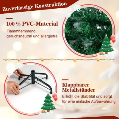 120 cm Umělý vánoční stromek s osvětlením a hvězdou Mini vánoční stromek Vánoční stromek