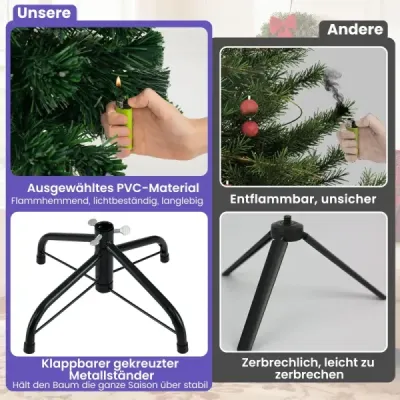 93 cm Předsvícený umělý vánoční stromek Vánoční stromek s různobarevnými skleněnými vlákny 96 fialových a bílých LED diod Zelený
