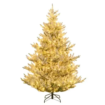 210 cm umělý vánoční stromeček se světly a sněhem jedle vánoční stromeček umělý stromeček