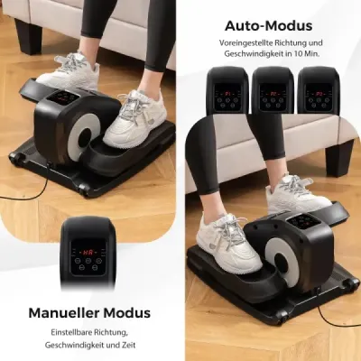 Eliptický trenažér pod stůl elektrický pedálový trenažér pro seniory tichý fitness stroj černý