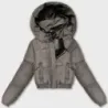 Šedobéžová krátká zimní bunda J Style (5M3260-105)