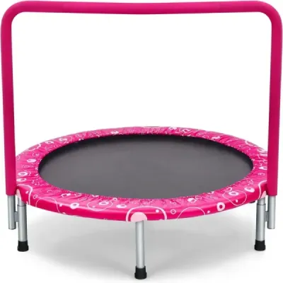 92 cm dětská trampolína mini trampolína s rukojetí skládací trampolína růžová + černá