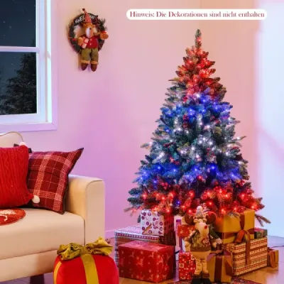 Umělý vánoční stromek s osvětlením a dálkovým ovládáním 150 cm vánoční stromek s 250  ovládanými pomocí APP