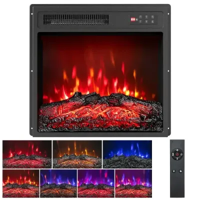 18" elektrická krbová vložka 750W/1500W elektrický krb s dálkovým ovládáním vestavěný krb