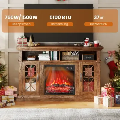 18" elektrická krbová vložka 750W/1500W elektrický krb s dálkovým ovládáním vestavěný krb