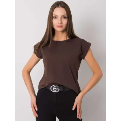 Dámské bavlněné triko MODA4833 hnědá
