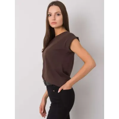 Dámské bavlněné triko MODA4833 hnědá