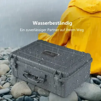 22" pevné pouzdro na fotoaparát, univerzální nastavitelné vodotěsné pevné pouzdro, šedé