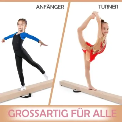 2,1m kladina na gymnastiku, trénink, skládací, odolná, fitness, hnědá