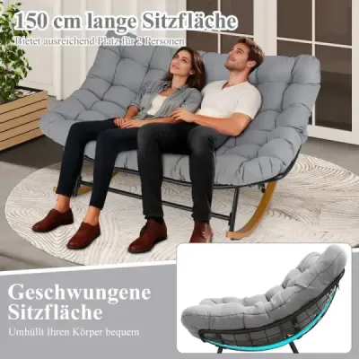 Houpací křeslo se silným polštářem Nadrozměrné houpací křeslo s nosností až 320 kg Relaxační křeslo