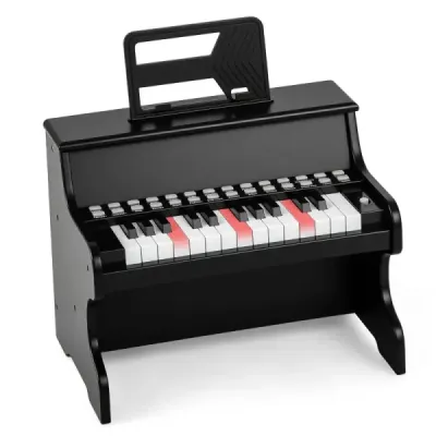 25klávesové mini digitální piano pro děti, elektrické piano s nastavitelnou rychlostí, černé