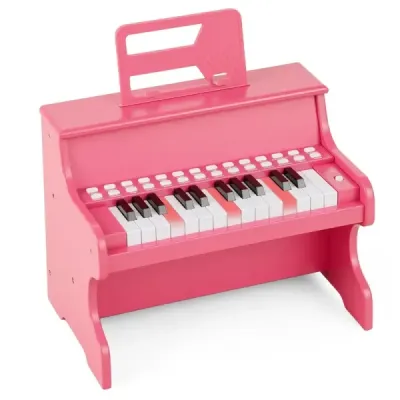 25klávesové mini digitální piano pro děti, elektrické piano s nastavitelnou rychlostí, růžové