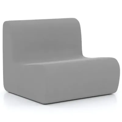 Sedací vak, pohodlná podlahová pohovka s měkkým sametem a ergonomickou oporou, pohodlné křeslo pro čtení pro jednoho, šedá