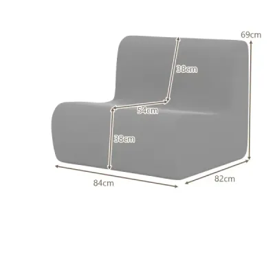 Sedací vak, pohodlná podlahová pohovka s měkkým sametem a ergonomickou oporou, pohodlné křeslo pro čtení pro jednoho, šedá