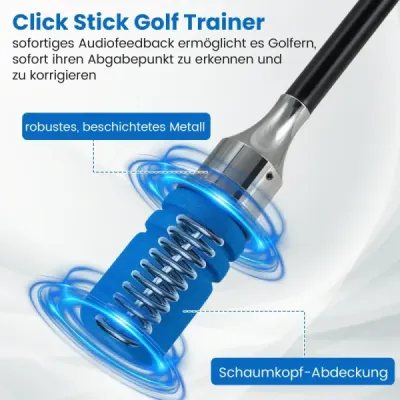 Golfový švihový trenažér s protiskluzovou rukojetí, golfová tréninková pomůcka, zahřívací zařízení, modrá