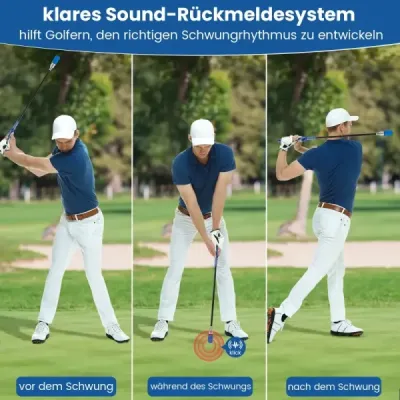 Golfový švihový trenažér s protiskluzovou rukojetí, golfová tréninková pomůcka, zahřívací zařízení, modrá