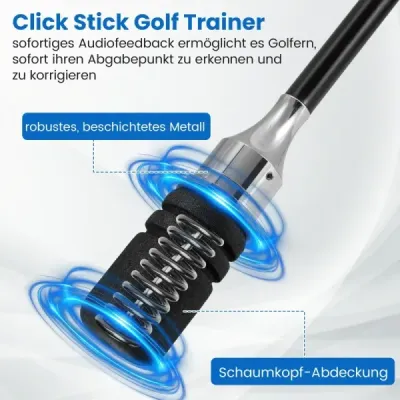 Golfový švihový trenažér s protiskluzovou rukojetí, golfová tréninková pomůcka, zahřívací zařízení, černá