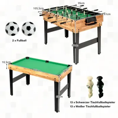 1055 cm multifunkční stůl 10 v 1 kombinovaný herní stůl se stolním fotbalem hokejem stolním tenisem kulečníkem