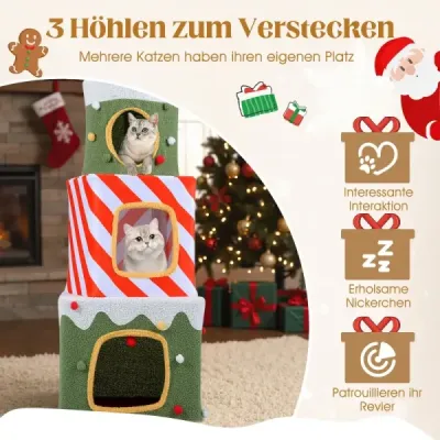 Vánoční stromek pro kočky 120 cm roztomilý prolézací nábytek