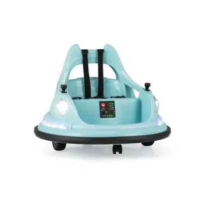 Dětské elektrické odrážecí auto na baterie 12V s dálkovým ovládáním a dvojitými joysticky 360° otáčení Modré