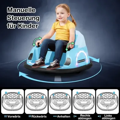 Autíčko pro batolata 12V elektrické 360° otáčecí autíčko s dálkovým ovládáním Modré