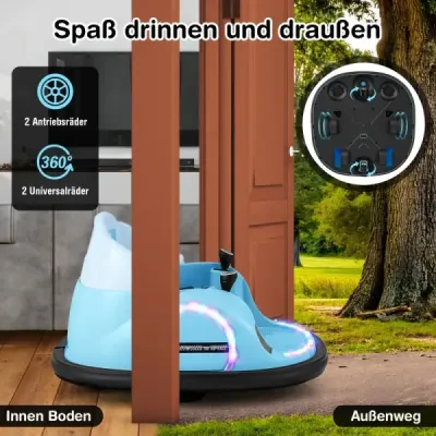 Autíčko pro batolata 12V elektrické 360° otáčecí autíčko s dálkovým ovládáním Modré