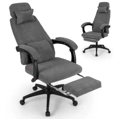 Ergonomická kancelářská židle s výsuvnou podnožkou a nastavitelným opěradlem