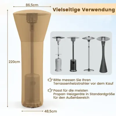 Kryt proti povětrnostním vlivům pro terasové topení Kryt na terasové topení Ochranný kryt pro sálavé topení Beige