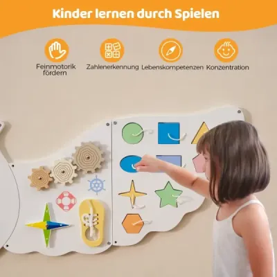 11 v 1 Busy Board Baby Owls Activity Wall s panely Montessori dřevěné hračky Vzdělávací hračky
