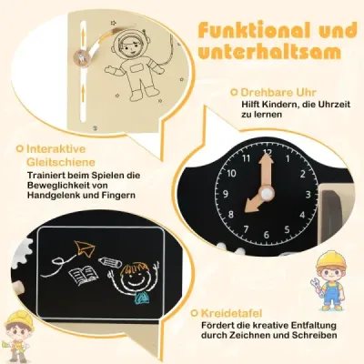 Dětský pracovní stůl s tabulí Montessori hračky na hraní s dílenskými hračkami