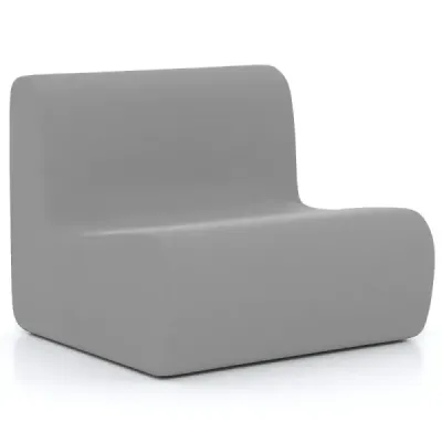 Sedací vak, pohodlná podlahová pohovka s měkkým sametem a ergonomickou oporou, pohodlné křeslo pro čtení pro jednoho, šedá
