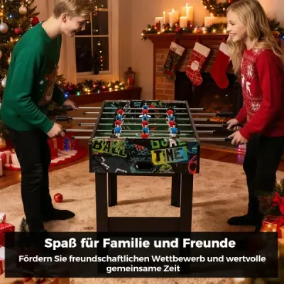 2 v 1 mini stolní fotbal s odnímatelnými nohami pro stolní fotbal se 2 míčky Černá barva