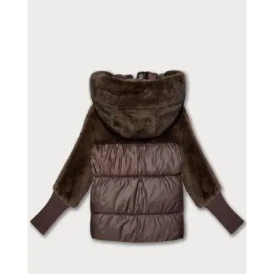 Dámská zimní bunda MODA5562 hnědá