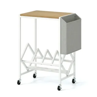 Stojan na přehrávač vinylových desek Vinyl record table with vinyl storage & magazine holder Příroda