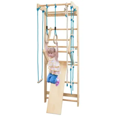 Žebřiny, gymnastická stěna, lezecká stěna, 100 kg, včetně montážního materiálu, dřevo, 80 x 58,5 x 220 cm