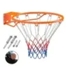 Basketbalový koš s kruhem a sítí Ø45cm pro vnitřní použití, mini, k montáži na zeď, oranžový