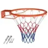 Standardní basketbalový koš Ø45cm se sítí, mini basketbalový koš k montáži na zeď, oranžový