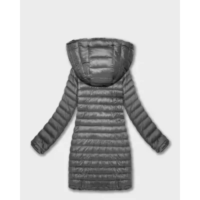 Oboustranná dámská jarní bunda MODA6001BIG tmavě šedá