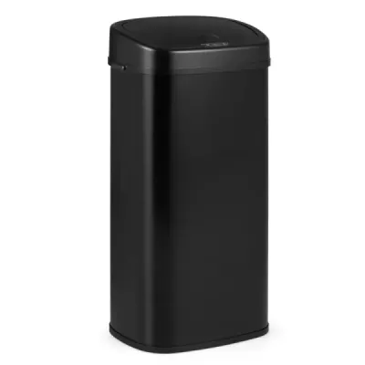 Automatický odpadkový koš o objemu 68 litrů se senzorem a dvojitou zónou, chytrý odpadkový koš, černý