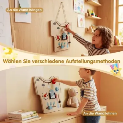 Dětský měsíční kalendář, dřevěné hračky Montessori, roční období, počasí, fáze měsíce, příroda