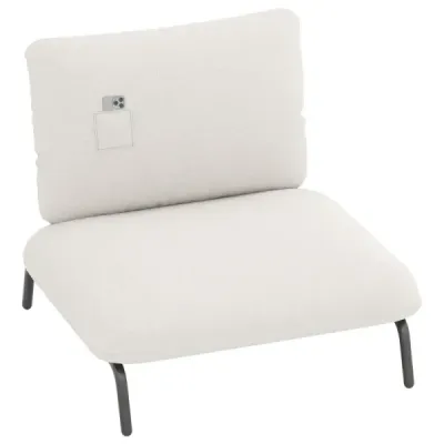 Übergroßer Akzentstuhl mit Extra Breitem & Tiefem Sitz Polsterstuhl Belastbar bis 250 kg Beige