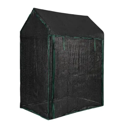Malý rajčatový skleník 129 x 80 x 173 cm Přenosný fóliový skleník s černou síťovinou proti slunci