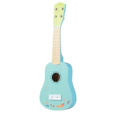Dětská ukulele 53 cm, 4strunná mini ukulele s tělem z lípy pro děti od 3 let, světle modrá
