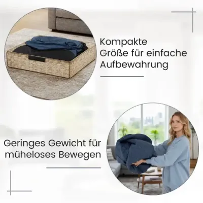 Nafukovací lehátko, ergonomická nafukovací pohovka s odnímatelným potahem, modrá