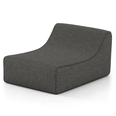 Nafukovací lehátko, ergonomická nafukovací pohovka s odnímatelným potahem, šedá