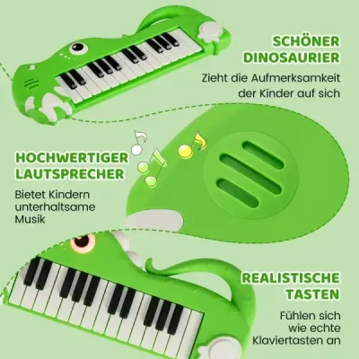 25klávesové dětské digitální piano s vestavěnou hudbou a světlem, elektronické klavírní klaviatury, zelené