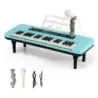37-klávesové elektronické piano s mikrofónom, notovým stojanom a odnímateľnými nohami, digitálne piano, červené