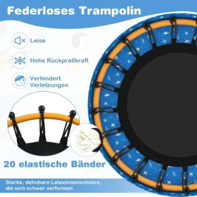 Dětská trampolína φ71 cm s madlem a okrajovým krytem Mini trampolína s motivem astronautů Dětská trampolína