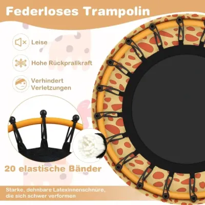φ71cm Dětská trampolína s madlem a okrajovým krytem Mini trampolína s motivem žirafy Dětská trampolína