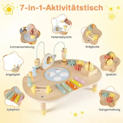 7 v 1 aktivní stůl pro batolata Montessori smyslové hračky od 12 měsíců dřevěný hudební stůl